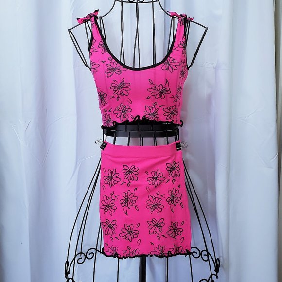 💗Floral Cami Top & Skirt NWT - Picture 1 of 5